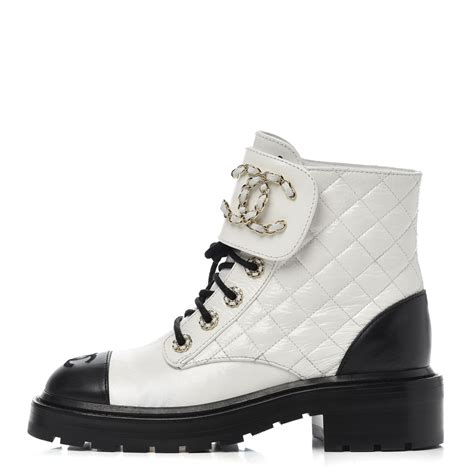 chanel sneakers with chanel laces|Chanel white boots black toe.